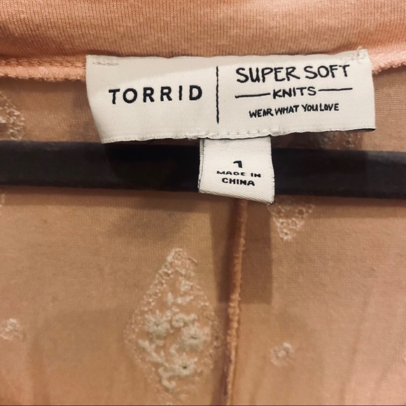 Torrid Blush Pink Embroidered Babydoll Tank - Picture 9 of 11